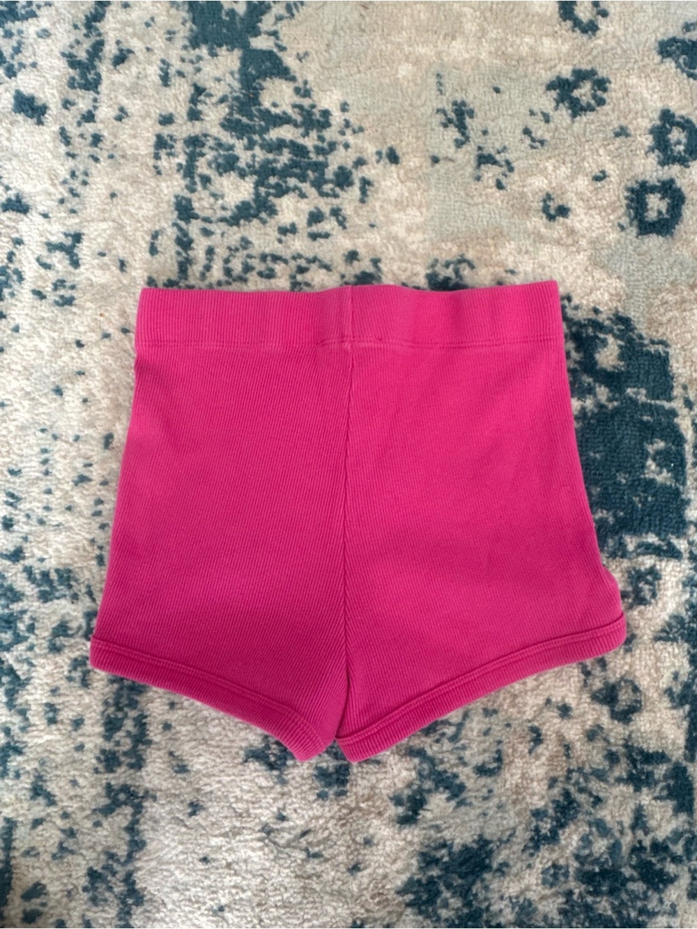 Zara Bright Fuchsia Ribbed High-Waist Shorts - Picture 3 of 3